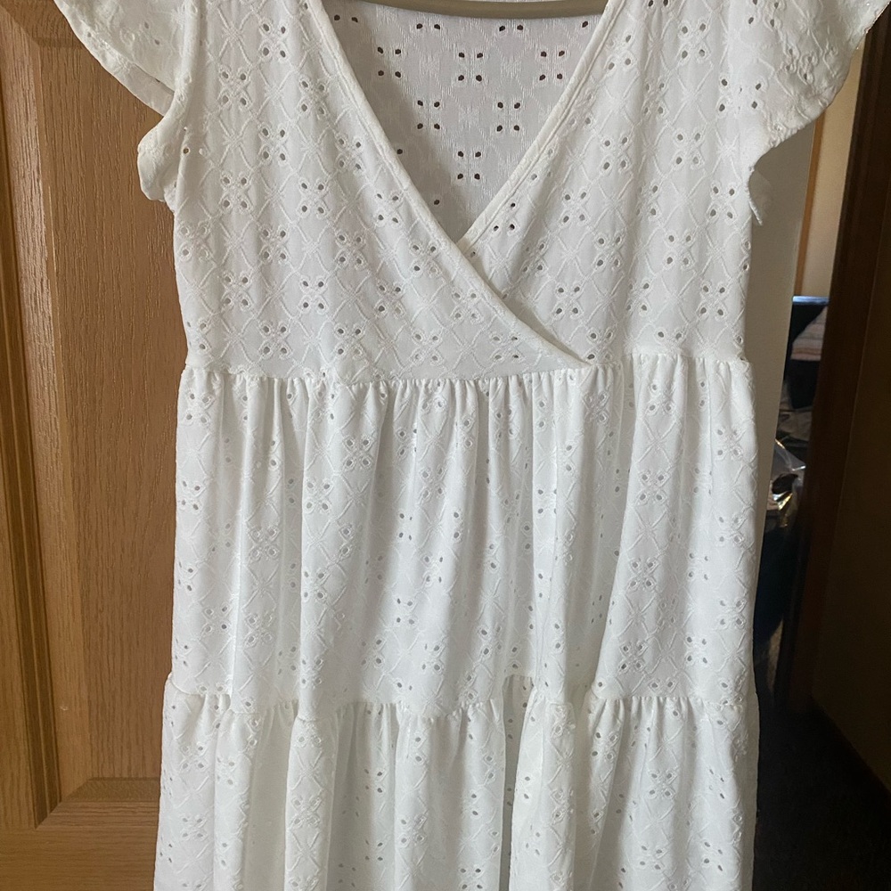 SOLD!!! White Eyelet Dress